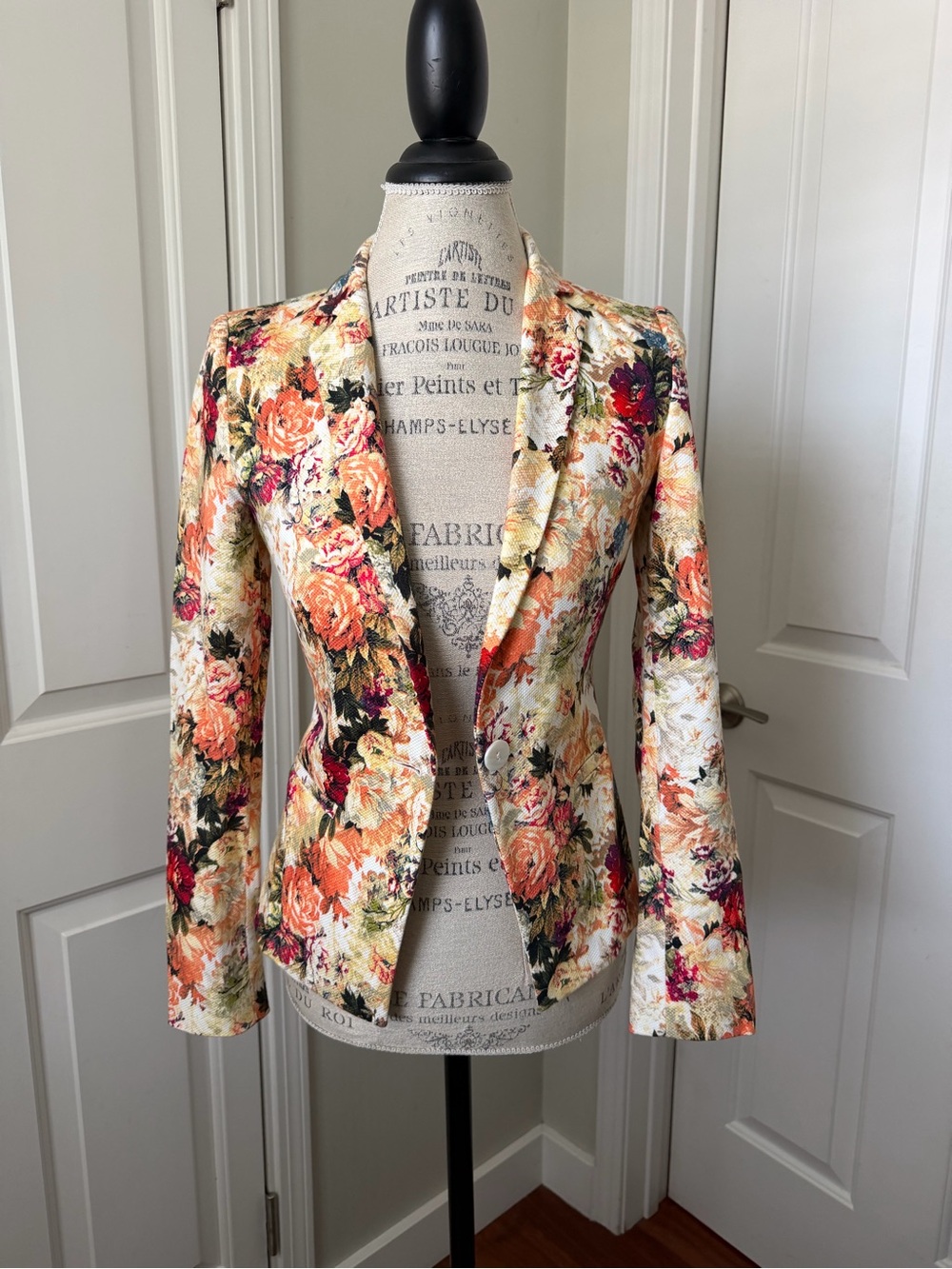 Floral Tailored Women's Blazer - Multicolor